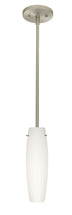 Satin Nickel with Opal Matte 11.25``x 3.5``x 3.5`` Glass and Opal Shade