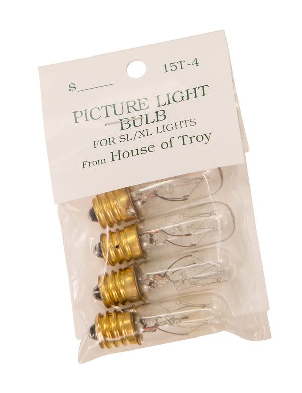 Tubular 15 Watt Candelabra T4 120.00V Incandescent Light Bulb by House of Troy
