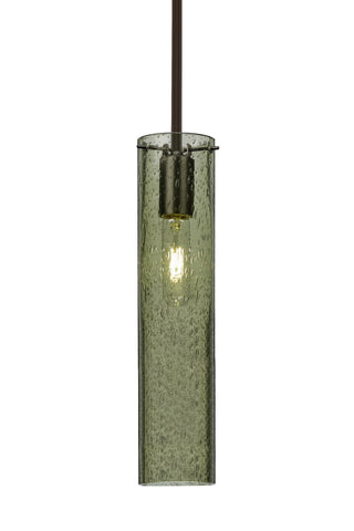 Buy bronze-with-moss-bubble-16-x-3-5-x-3-5-glass-and-blue-shade Juni Pendant by Besa
