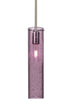 Satin Nickel with Plum Bubble 16``x 3.5``x 3.5`` Glass