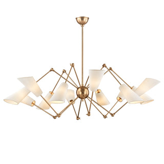 Buy aged-brass-with-off-white-glass Buckingham Outdoor (Damp) Chandelier by Hudson Valley