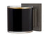 Bronze with Black/Inner Gold 4.75``x 4.75``x 4.75`` Glass and Black Shade