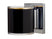 Chrome with Black/Inner Gold 4.75``x 4.75``x 4.75`` Glass and Black Shade