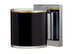 Chrome with Black/Inner Gold 4.75``x 4.75``x 4.75`` Glass and Black Shade