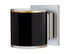 Satin Nickel with Black/Inner Gold 4.75``x 4.75``x 4.75`` Glass and Black Shade