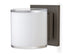 Bronze with White/Inner Silver 4.75``x 4.75``x 4.75`` Glass and White Shade