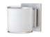 Satin Nickel with White/Inner Silver 4.75``x 4.75``x 4.75`` Glass and White Shade