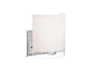 Buy chrome-with-opal-glossy-clear-7-x-6-x-3-5-glass-and-opal-shade Celtic Sconce by Besa