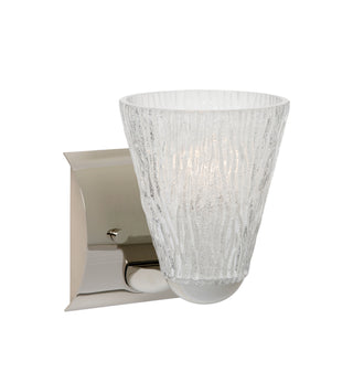Buy chrome-with-glitter-stone-5-25-x-4-875-x-4-875-glass-and-white-shade Nico Sconce by Besa
