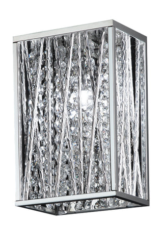 Buy chrome-with-chrome-glass-and-silver-gray-shade Terra Outdoor (Damp) Sconce by Z-Lite