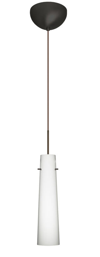 Buy bronze-with-opal-matte-glass-and-opal-shade Camino Pendant by Besa
