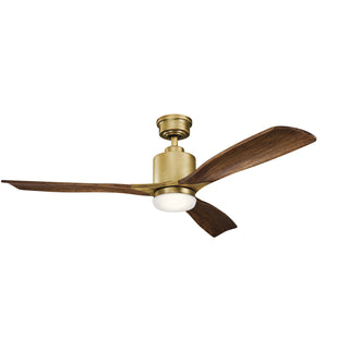 Buy natural-brass-finish-with-cherry-blades Ridley II Ceiling Fan with Light by Kichler