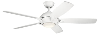 Buy matte-white-finish-with-matte-white-blades Geno Ceiling Fan with Light by Kichler