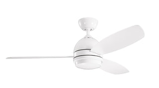 Buy white-finish-with-white-blades Vassar Ceiling Fan with Light by Kichler