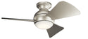 Sola Outdoor (Wet) Flush Mount Ceiling Fan with Light by Kichler