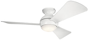Buy matte-white-finish-with-matte-white-blades Sola Outdoor (Wet) Ceiling Fan with Light by Kichler