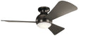 Sola Outdoor (Wet) Hugger Ceiling Fan with Light by Kichler