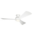 Sola Outdoor (Wet) Hugger Ceiling Fan with Light by Kichler
