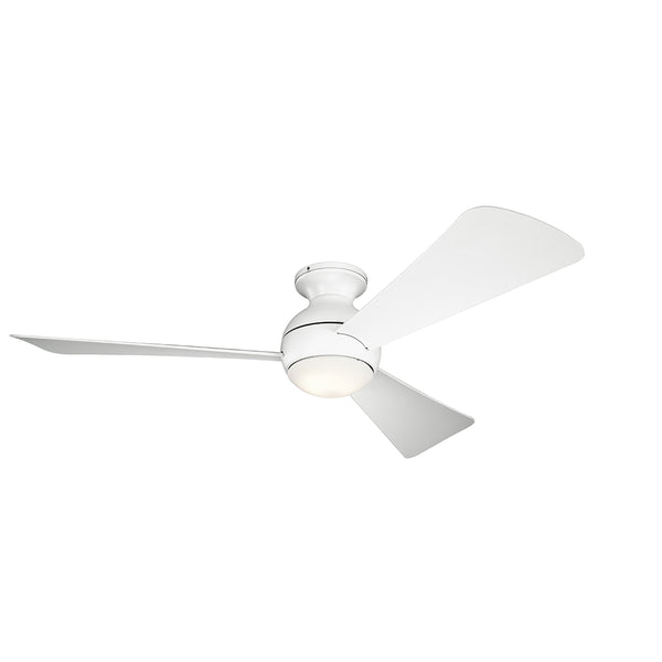 Sola Outdoor (Wet) Hugger Ceiling Fan with Light by Kichler