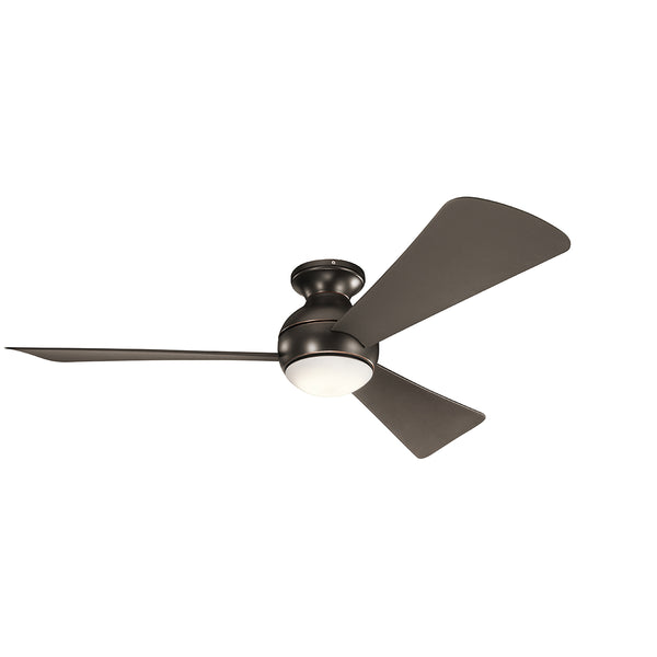 Sola Outdoor (Wet) Hugger Ceiling Fan with Light by Kichler