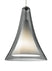 Satin Nickel with Cone shaped glass shade Glass and Smoke Shade