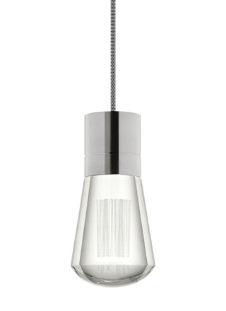 Buy satin-nickel-with-black-white-glass-and-black-white-combo-shade Alva Outdoor (Damp) Pendant by Visual Comfort Modern
