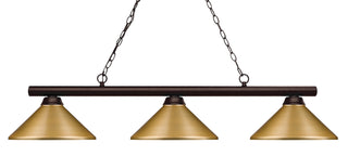 Buy bronze-with-satin-gold-glass Shooter Billiard by Z-Lite