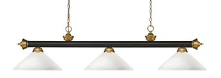 Buy bronze-satin-gold-with-matte-opal-glass Riviera Billiard by Z-Lite