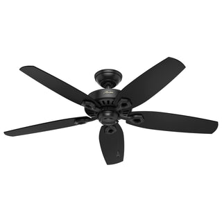 Buy matte-black-finish-with-matte-black-and-reversible-stained-oak-blades Builder Outdoor (Damp) Ceiling Fan by Hunter