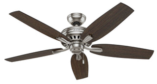 Buy brushed-nickel-finish-with-medium-walnut-and-reversible-dark-walnut-blades Newsome Ceiling Fan by Hunter