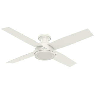 Buy fresh-white-finish-with-fresh-white-and-reversible-blonde-oak-blades Dempsey Ceiling Fan by Hunter