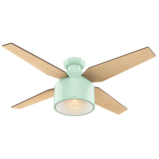 Buy mint-finish-with-mid-century-walnut-and-reversible-blonde-oak-blades Cranbrook Ceiling Fan with Light by Hunter