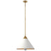 Antique-Burnished Brass with Antique White Glass