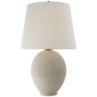 Buy volcanic-ivory-with-13-x-17-x-13-5-linen-glass Toulon Table Lamp by Visual Comfort Signature