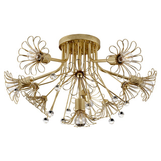 Buy gild-and-gold-shade Keaton Outdoor (Damp) Flush Mount Light by Visual Comfort Signature