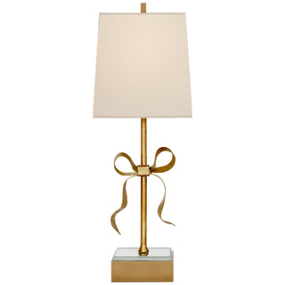 Buy soft-brass-with-7-x-8-x-8-5-cream-linen-square-glass-and-natural-cream-shade Ellery Table Lamp by Visual Comfort Signature