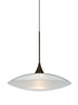 Bronze with Clear/Frost 2.5``x 8.75``x 8.75`` Glass and Frosted Shade