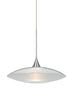 Satin Nickel with Clear/Frost 2.5``x 8.75``x 8.75`` Glass and Frosted Shade