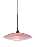 Bronze with Red/Frost 2.5``x 8.75``x 8.75`` Glass and Frosted Shade