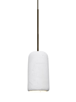 Buy bronze-with-white-4-x-2-x-2-glass-and-white-shade Glide Pendant by Besa