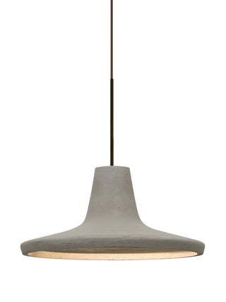 Buy bronze-with-tan-5-x-9-x-9-glass Modus Pendant by Besa