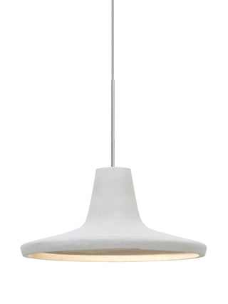 Buy satin-nickel-with-white-5-x-9-x-9-glass-and-white-shade Modus Pendant by Besa