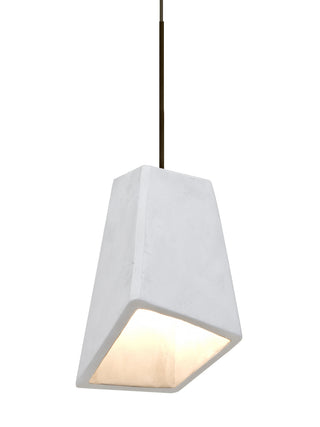 Buy bronze-with-white-6-x-4-x-4-glass Skip Pendant by Besa