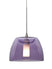 Satin Nickel with Plum 3.625``x 5.5``x 5.5`` Glass and Purple Shade