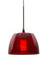Bronze with Red 3.625``x 5.5``x 5.5`` Glass and Red Shade