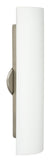 Satin Nickel with Opal Matte 21.25``x 4.75``x 3.25`` Glass and Opal Shade
