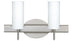 Satin Nickel with Opal Matte 6.125``x 2.75``x 2.75`` Glass and Opal Shade