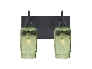 Buy black-with-green-6-5-x-3-75-x-3-75-glass-and-green-shade Milo Vanity by Besa