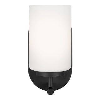 Buy midnight-black-with-cased-opal-etched-glass-and-opal-shade Oslo Vanity by Generation Lighting