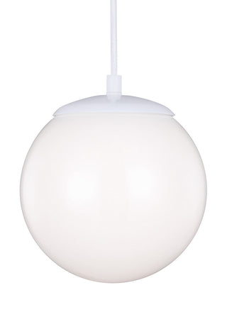 Buy white-with-smooth-white-glass-and-white-shade Leo - Hanging Globe Outdoor (Damp) Pendant by Visual Comfort Studio